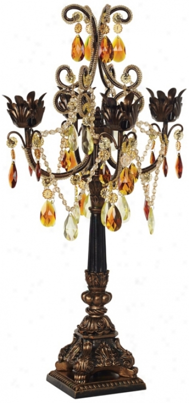 Bronze And Go1d Four Tapsr Taper Candelabra (87600)