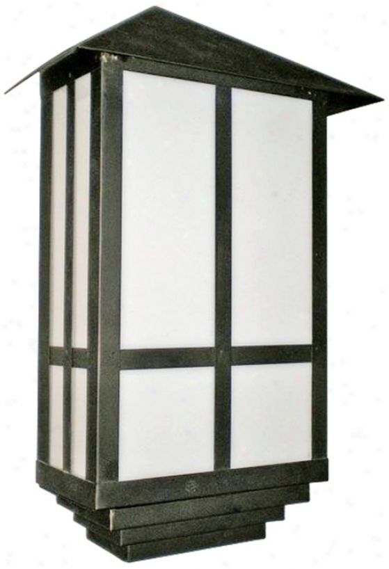 Bronze High Mission Style Outeoor Wall Lantern (83758)