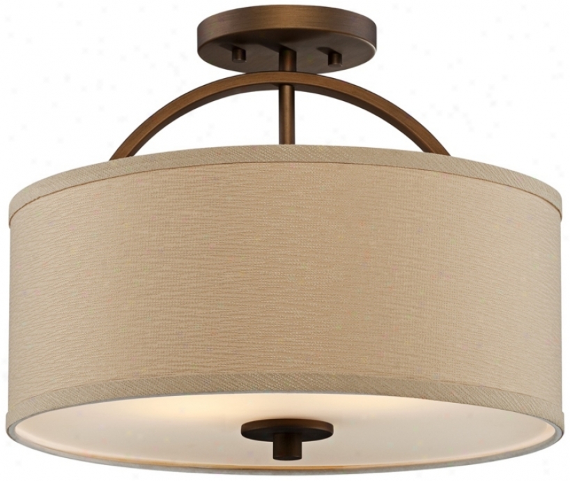 Brushed Bronz Finish Semi-flush 15" Remote Ceiling Light (t8954)