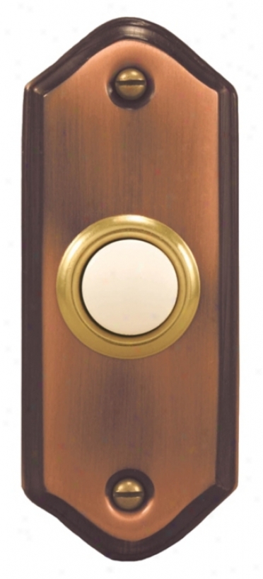 Brushed Copper Lighted Push Button Doorbell Button (k6267)