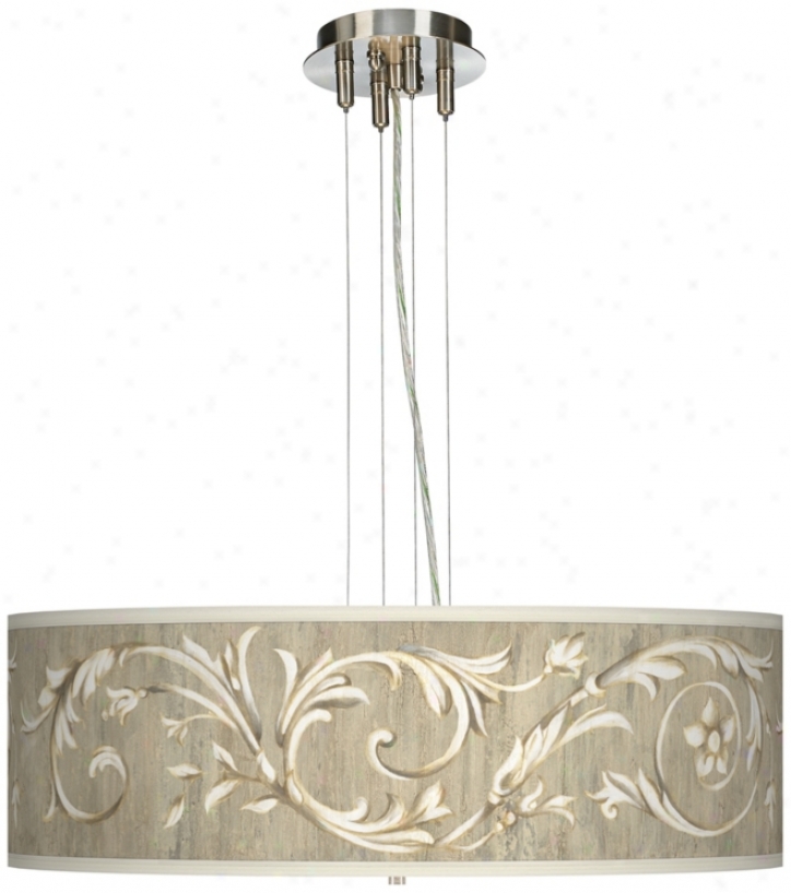 Brushed Nickel Laurel Court 24" 4-light Pendant Chandelier (17276-t3791)