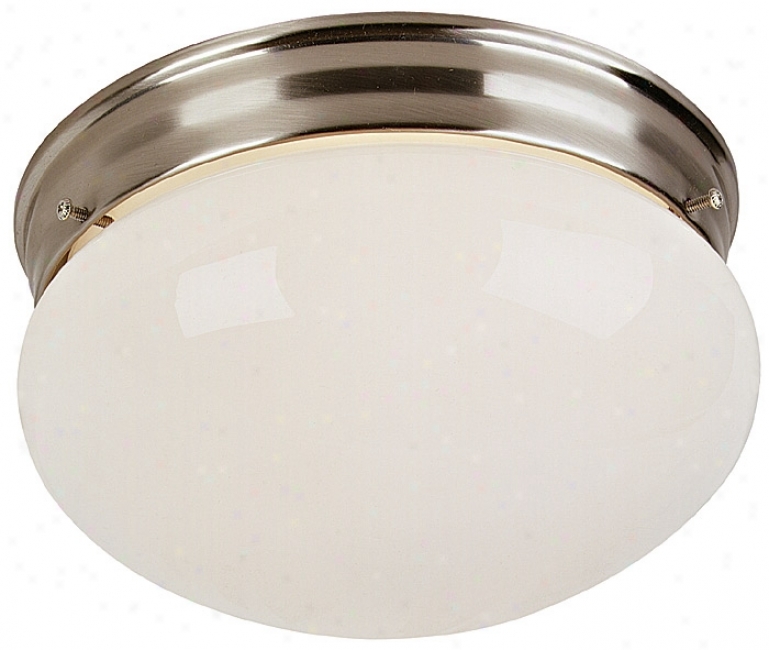 Brushed Steel 10" Wide Ceiling Light Fixture (45787)