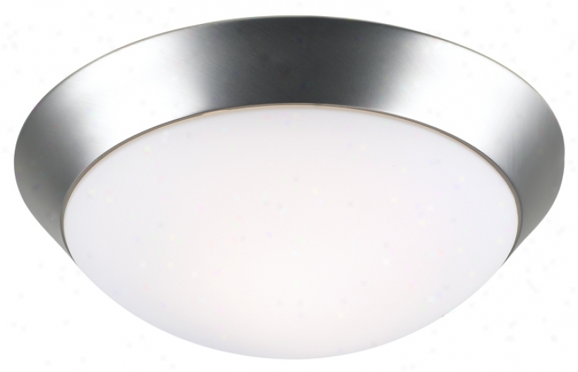 Brushed Steel 11" Wide Ceiling Light Fixture (12017)