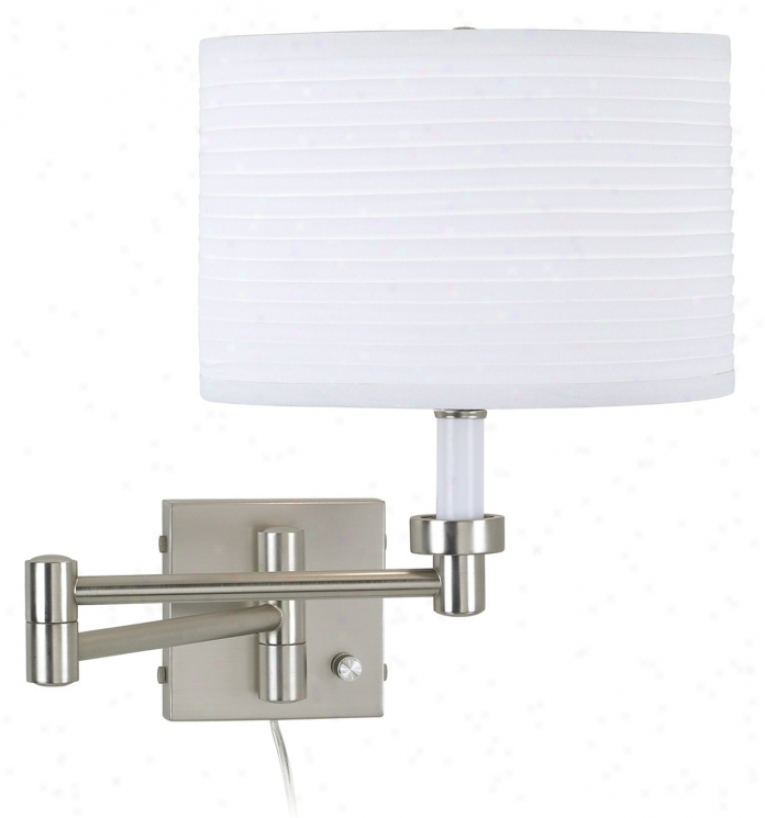 Brushed Steel Plug-in Swing Arm Wall Lamp (20762-23750)