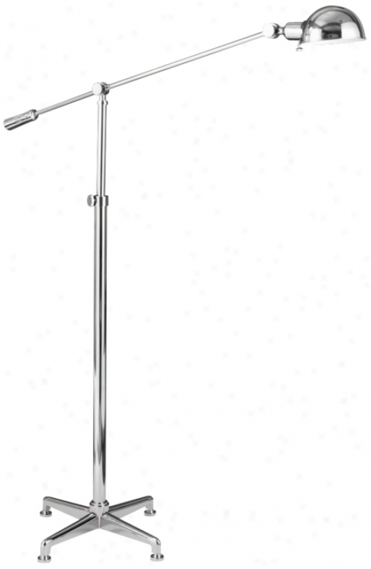 Buchanan Industtial Style Nickel Adjustable Floor Lamp (u9400)