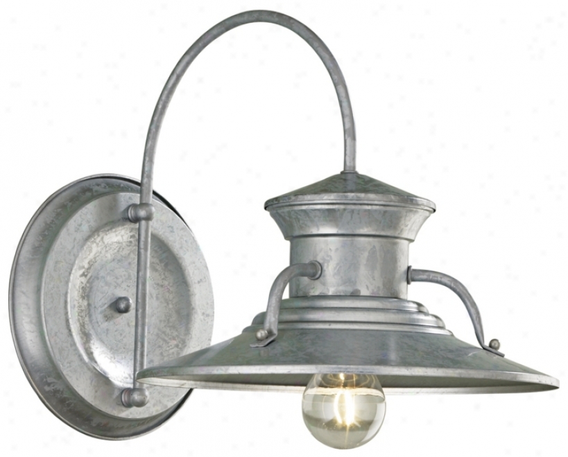 Budapest 12" Wide Galvanized Outdoor Wall Light (85562)