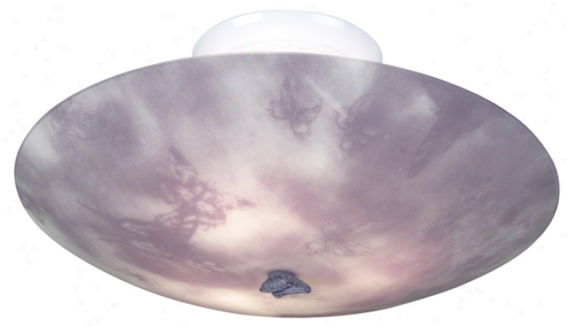 Butterfly Children's 17" Wide Ceiling Light Fixture (86642)