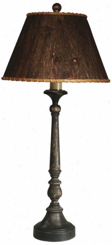 Cabin Lodge Forest Buffet Table Lamp Near to The Natural Whitish (f9408)