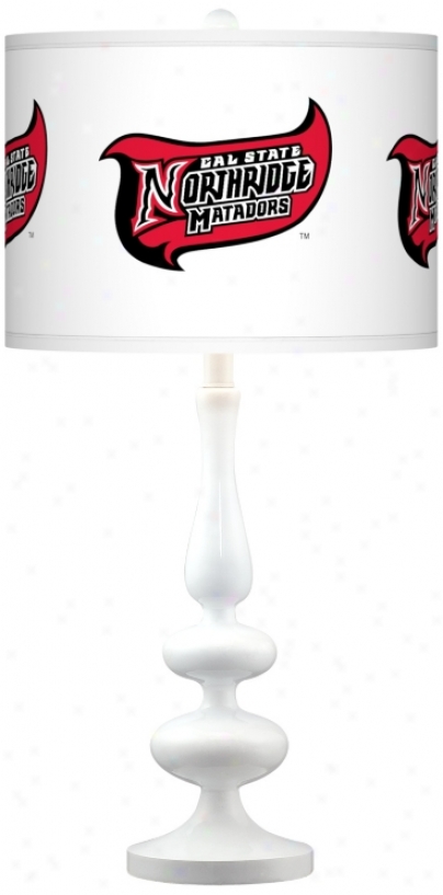 California State University Northridge Gloss White Table Lamp (n5729-y3328)