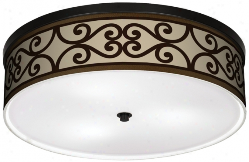 Cambrla Scroll 20 1/4" Wide Cfl Bronze Ceiling Light (k2832-p2019)