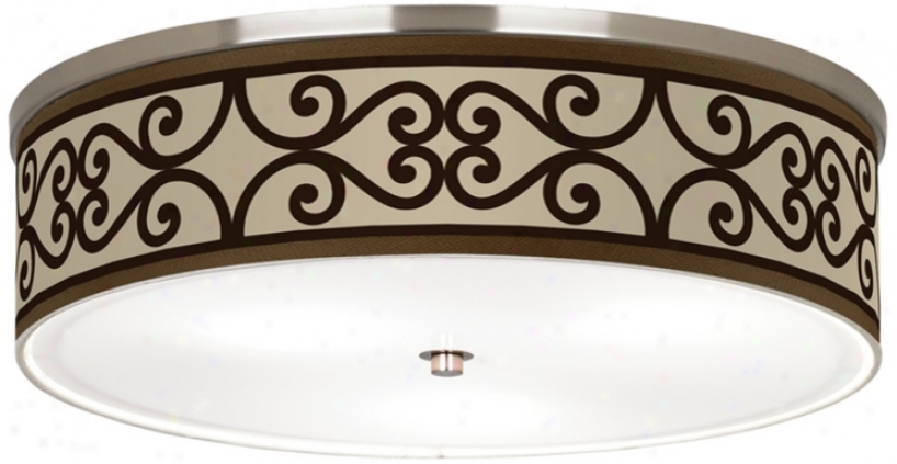 Cambria Scroll Nickeel 20 1/4" Wide Ceiling Gossamery (j9213-p2017)