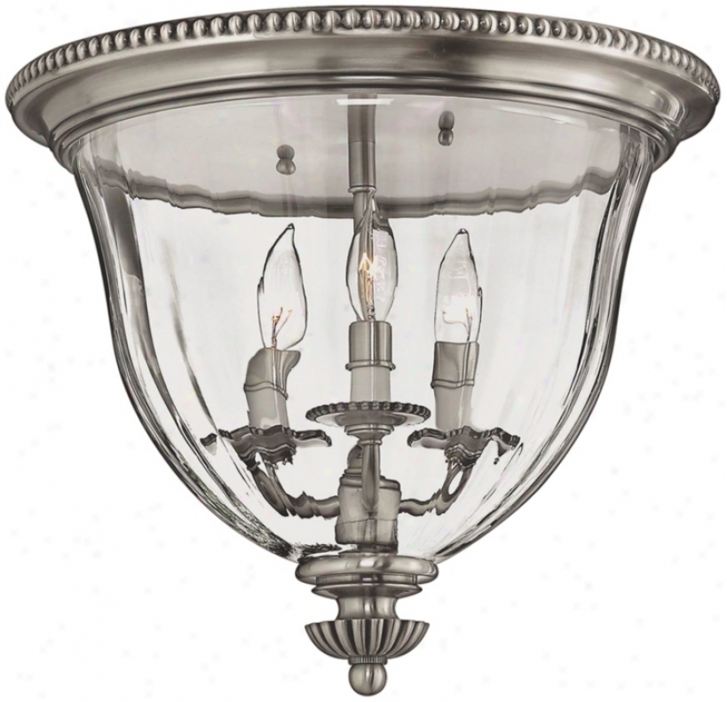 Cambridge Collection Pewter 14 1/2" Spacious Ceiling Light (22083)