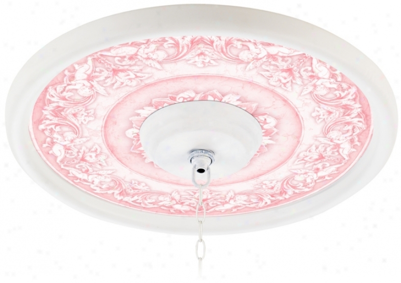 Camelot Manor Rose 16 Inch Wide White 4 Inch Opening Medallion (g8175-g7703)