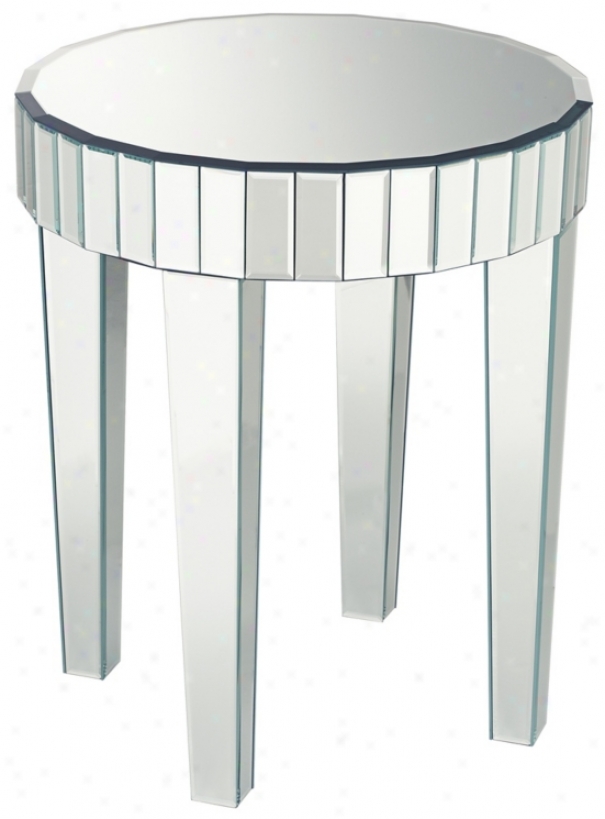 Candoce Mirrored Round Ebd Table (r9239)