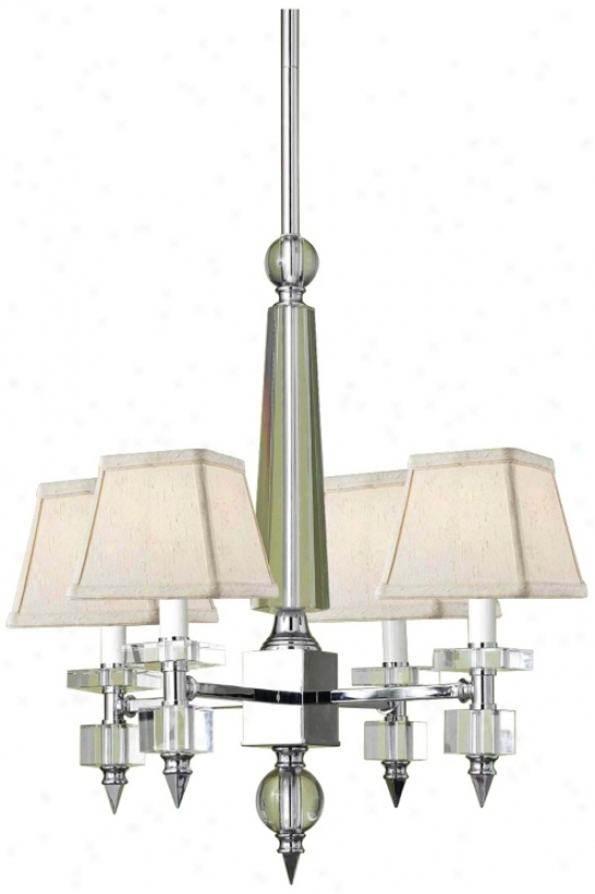 Candice Olson Cluny Beige Shade 4-light Chandelier (r3539)