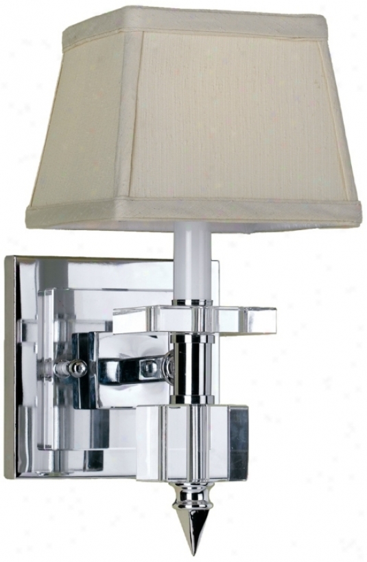 Candice Olson Cluny Chrome Wal Sconce With Cream Shade (81649)