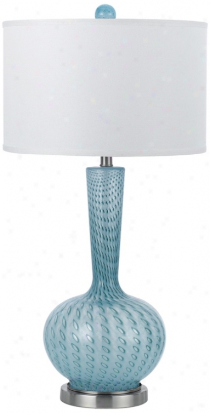 Candice Olson Oasis Aqua Hand-blown Glass Table Lamp (v9760)