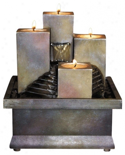 Candle Stacks Battery Olerated Fountain (g2584)