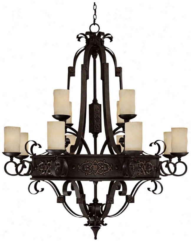 Capital River Crest Rustic Iron 12-light Chandelier (r6719)