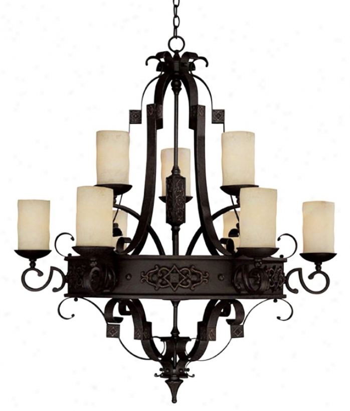 Capital River Crest Rustic Iron 9-light Chandelier (06989)