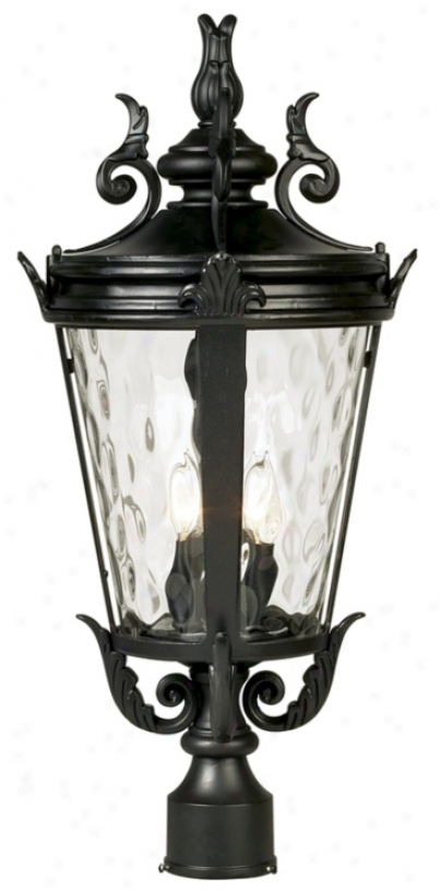 Casa Marseille&#8482; 25" High Black Outdoor Post Light (37767)