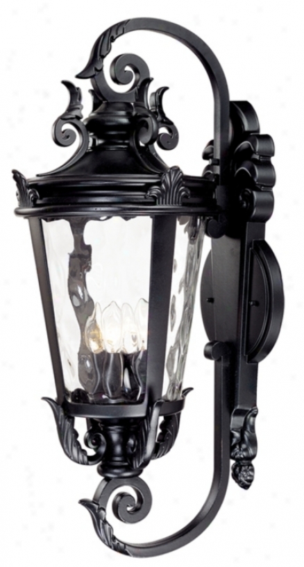 Casa Marseille&#8482; 31" High Black Outdoor Wall Light (49295)