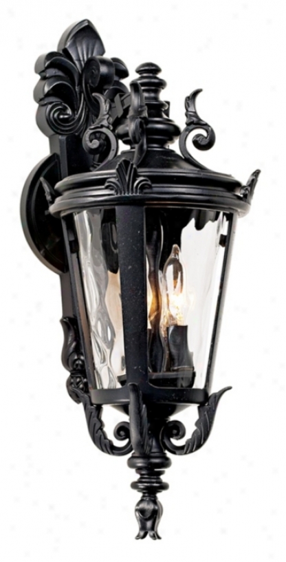 Casa Marseille&#8482; Black Outdoor Wall Light (49303)