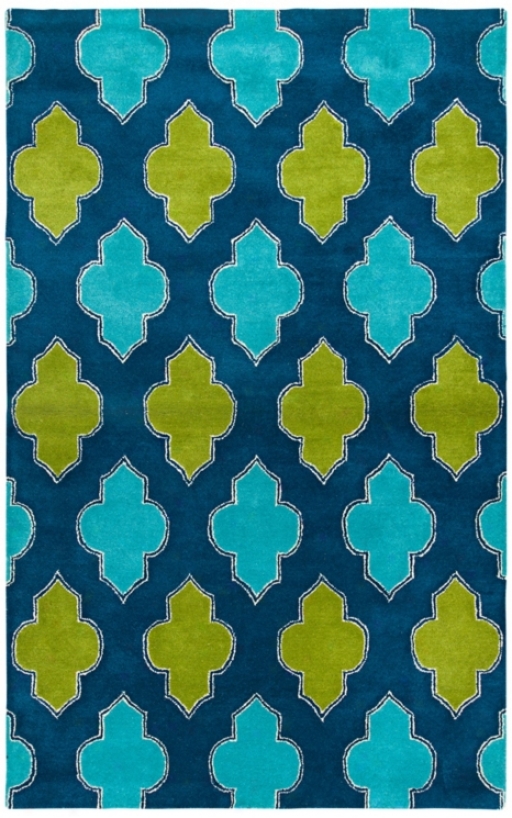 Casabkanca Collection Blue 5'x8' Area Rug (v7861)