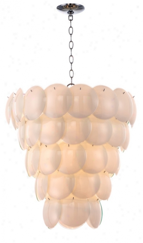 Cascading Glass Petals 22 1/2" Wide Hanging appendage Daybreak (r0777)