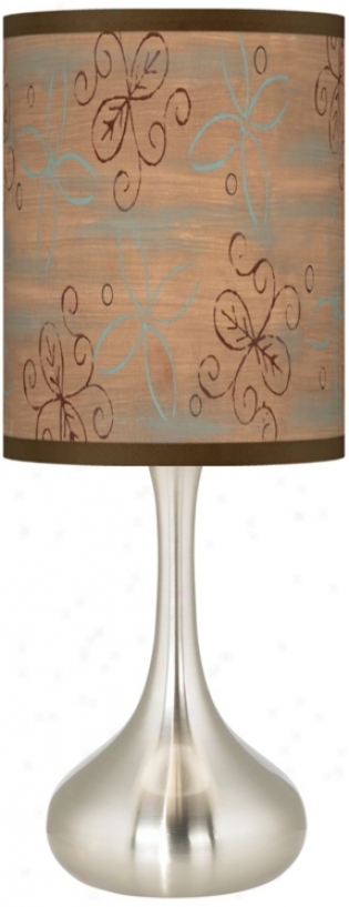 Cedar Lake Brushed Steel Kiss Table Lamp (k3334-t9352)