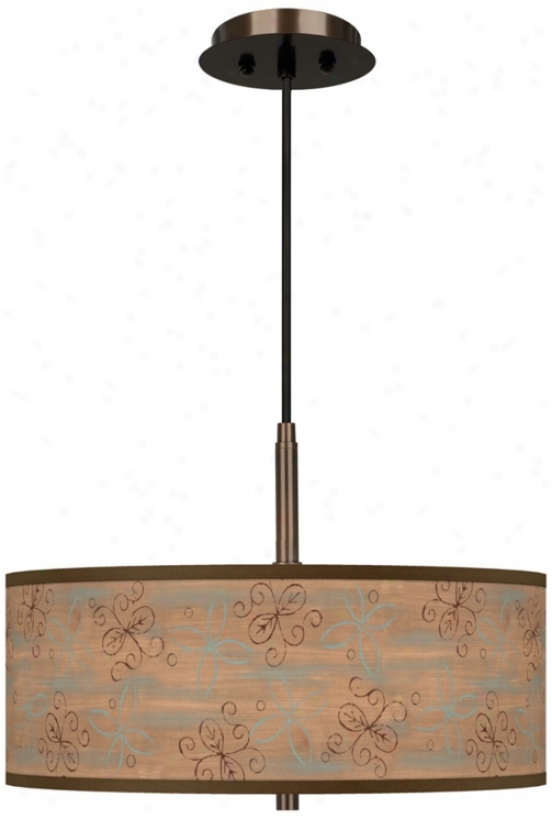 Cedar Lake Giclee Glow 16" Wide Bronze Pendant Chandelier (w7783-x94402)