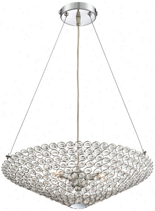 Celestia Chrome 3-light 19" Wide Crystal Pendant Light (w7359)