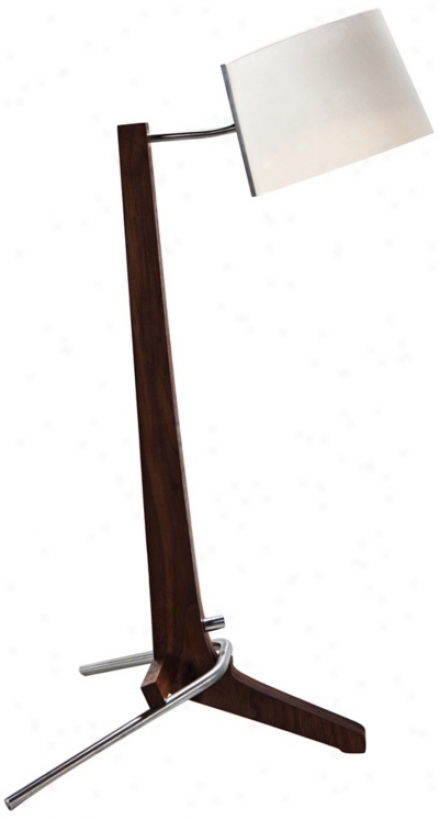 Cerno Silav Black Walnut And White Desk Lamp (x6748)