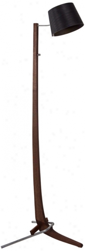 Cerno Silfa Oiled Walnut And Ebony Led Floor Lamp (x6762)