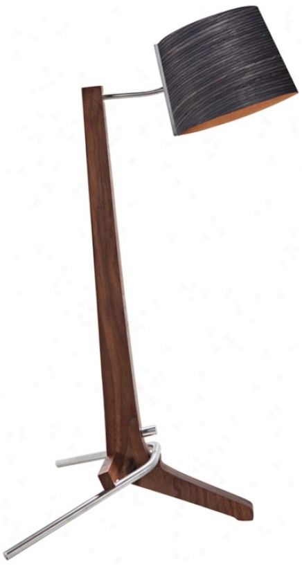 Cerno Silva Oiled Walnut And Ebony Table Lamp (x6739)