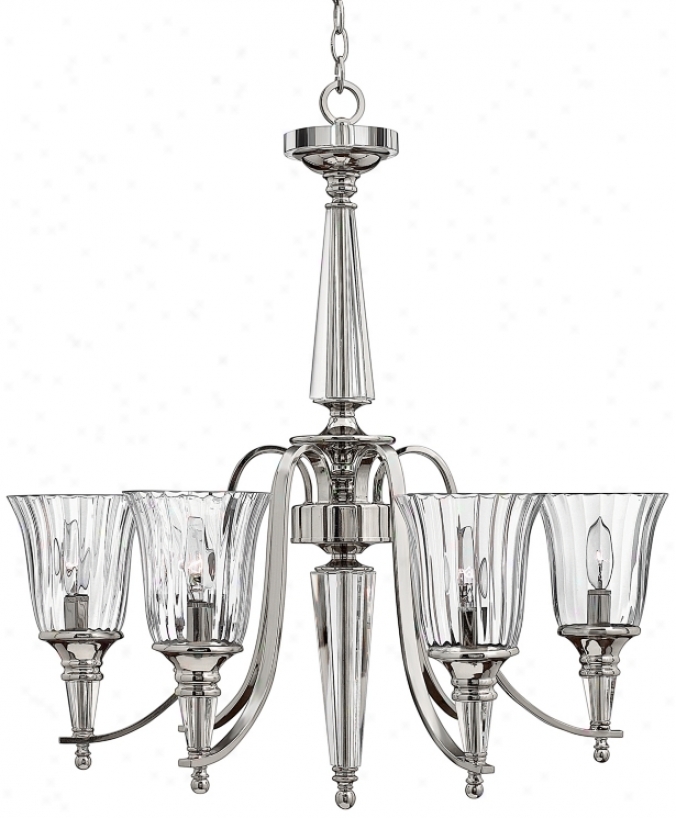 Chandon Collection Sterling Finish Six Light Chandelier (h2412)