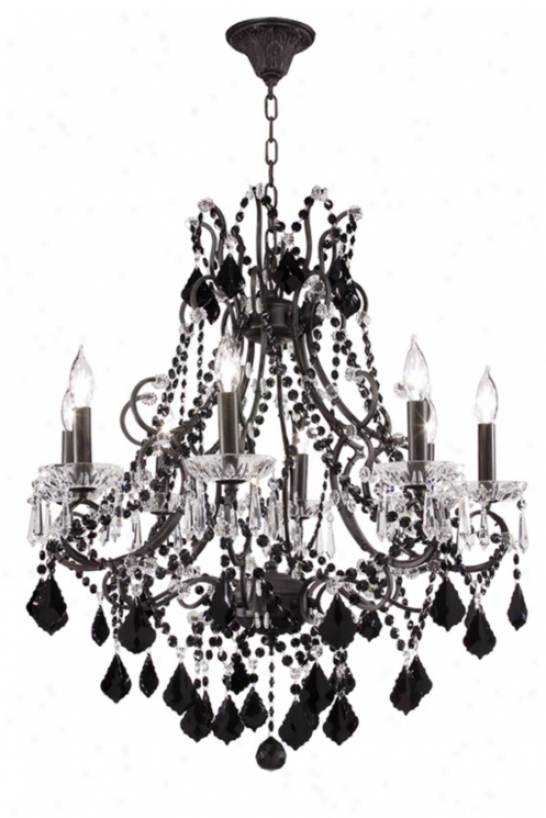 Charleston Collection 28&#8221; Black Crystal Chandelier (03094)