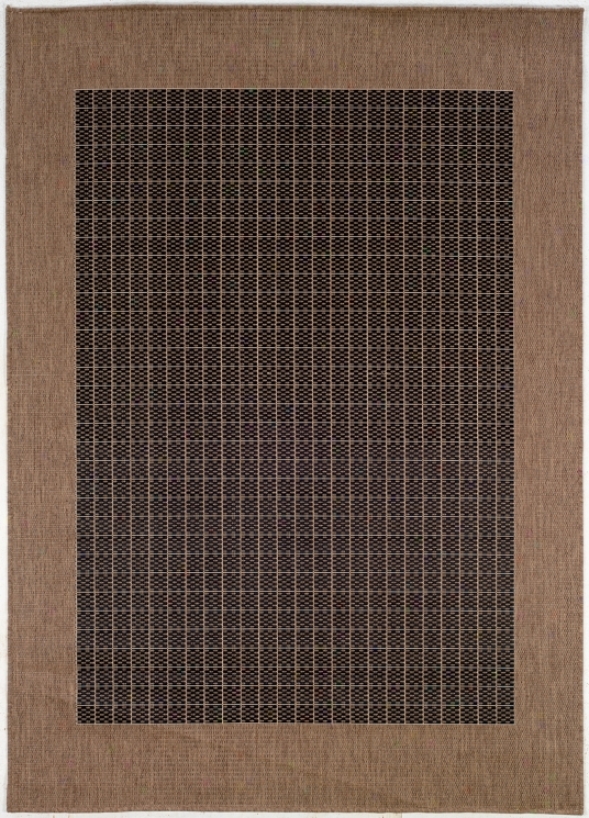 Checkered Field Black-cocoa Outdoor Rug (96434)