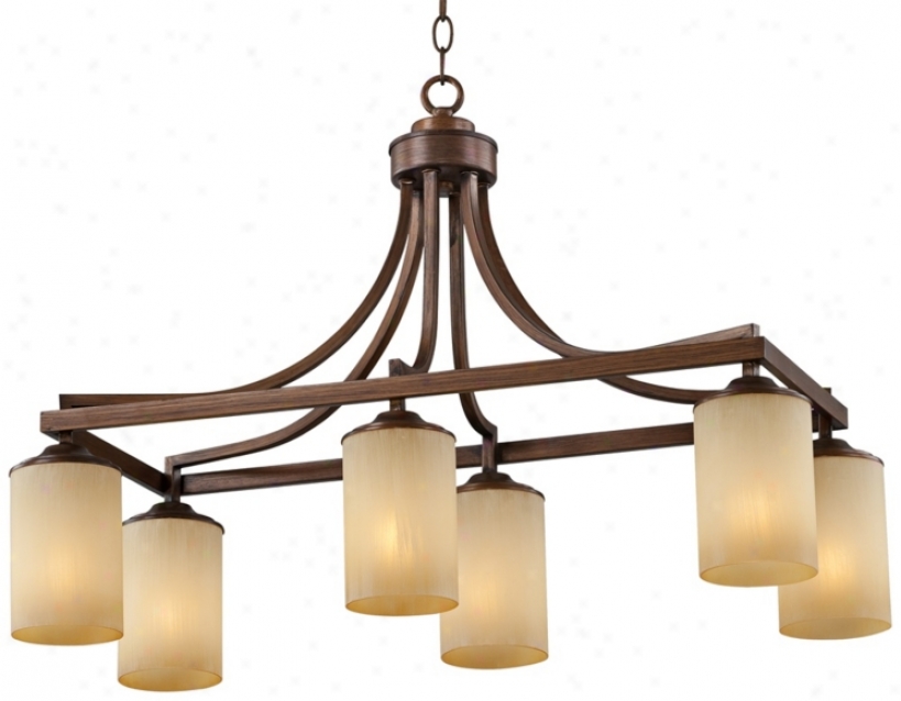 Chic Chalet Bronze 30" Wide Island Chandelier (t7072)