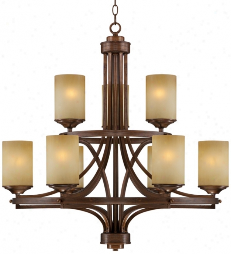 Chic Chalet Bronzs 30&quoy; Wide Two-tier Chandelier (t7069)