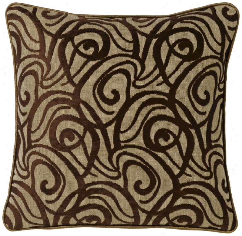 Chocolate Babylon Swir1 20" Square Pullow (g2820)