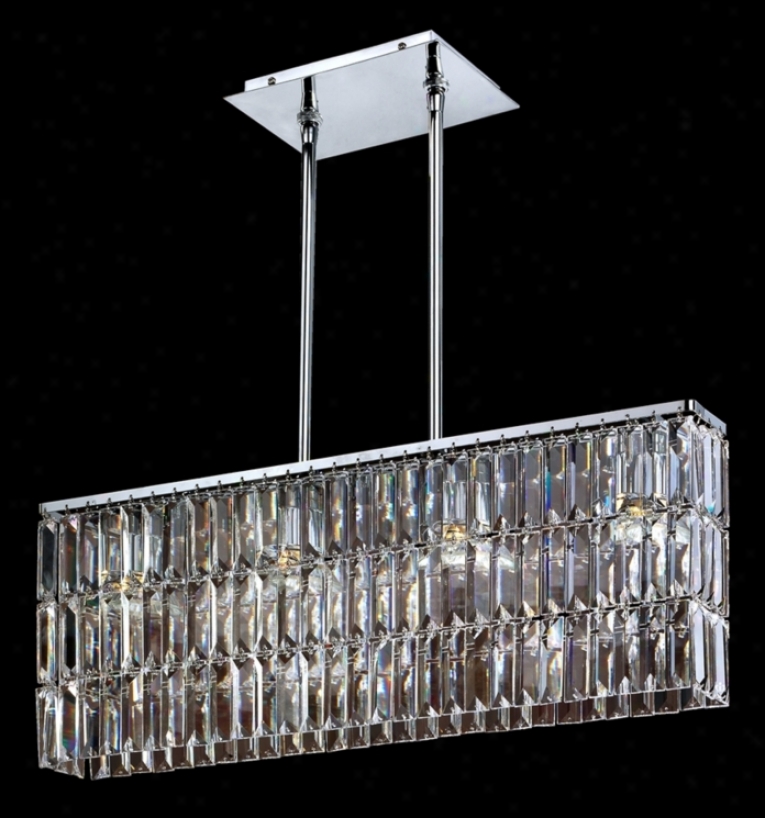 Chrome Danube Crystal 24" Wide Pendant Chandelie r(u5055)