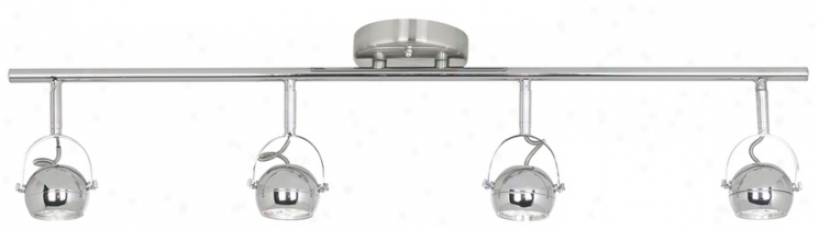 Chrome Round Back Led Adjustable Ceiling Fixture (r3981)