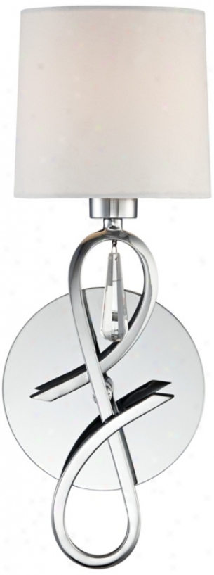 Chrome Swirl Glass Drop 15 3/4" High Waol Sconce (u4586)