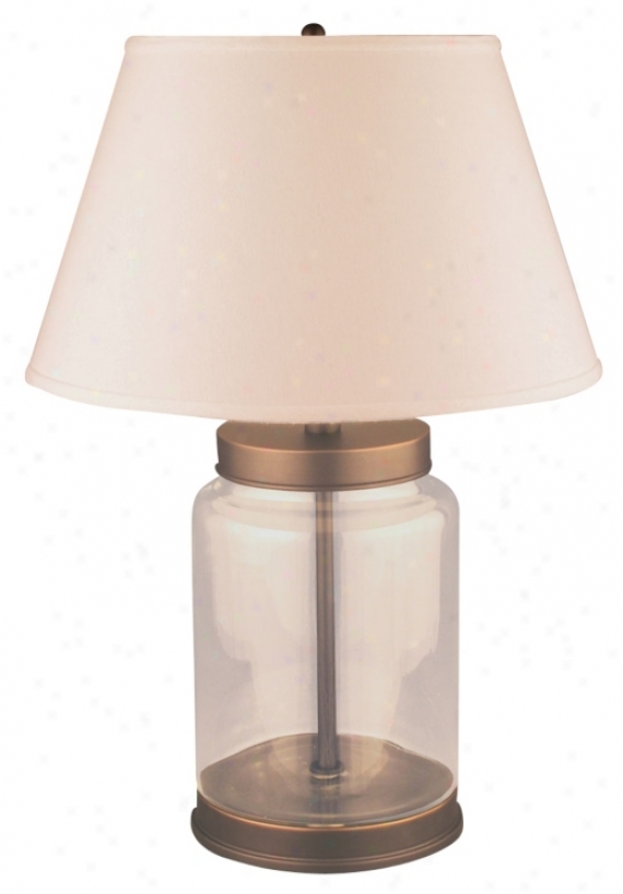 Clear Glass Removable Top Table Lamp (f3178)