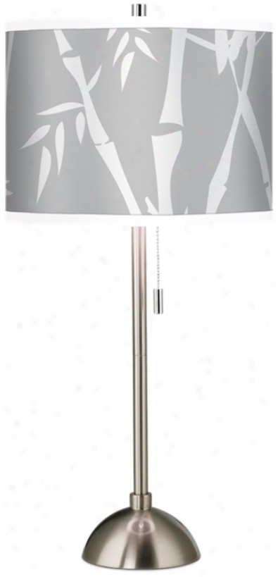 Cloud Bamboo Giclee Shade Table Lamp (60757-h8494)