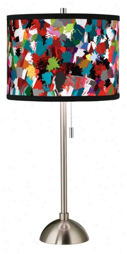 Color Splatter Giclre Style Art Shade Table Lamp (60757-00165)