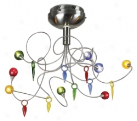 Colorful Contemporary 21" Wide Ceiling Light Fixture (h4119)