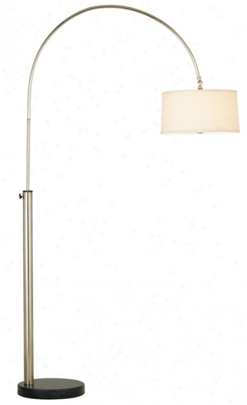 Contemporary Arc With Linen Shade Floor Lamp (92071)