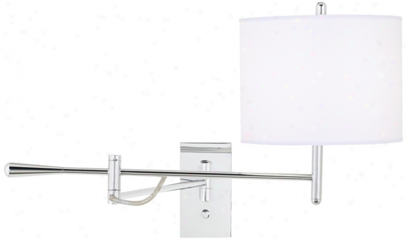 Contemporary Chrome Boom Plug-in Swing Arm Wall Light (n9321)